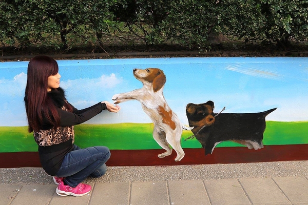 板橋永安公園動物彩繪牆：【新北市景點】搶先曝光!!板橋也有新的彩繪牆了耶~因為這個新的動物彩繪牆充滿逗趣，也讓永安公園更增添了熱鬧非凡的氣氛