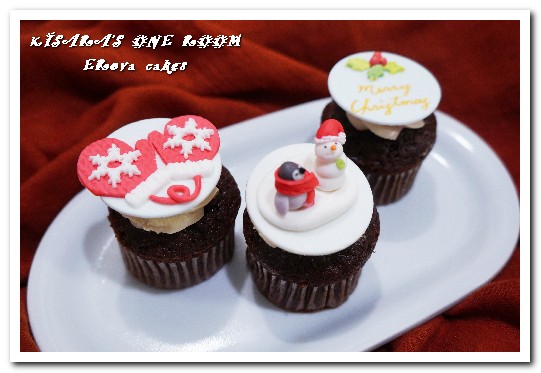 ERova cakes：聖誕節甜點禮盒．作工精細又美味的翻糖手工杯子蛋糕──ERova cakes