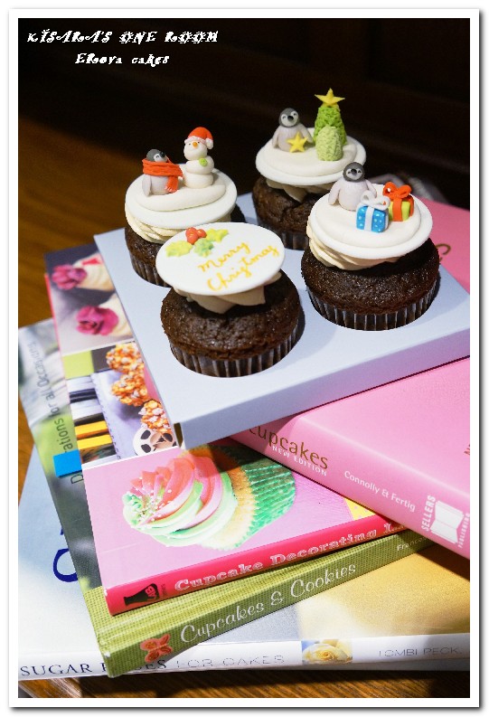 ERova cakes：聖誕節甜點禮盒．作工精細又美味的翻糖手工杯子蛋糕──ERova cakes