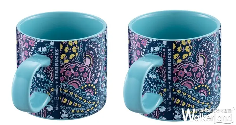 土耳其藍「星巴克xVera Bradley」聯名杯 / WalkerLand窩客島整理提供 未經許可不可轉載