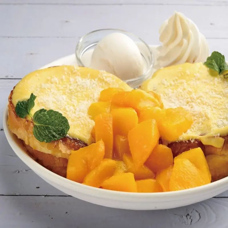 甜點控一秒淪陷！日本超人氣「Ivorish法式吐司」強勢推出全新菜單，要用台灣限定「芒果百香果法式吐司」征服甜點控的心。