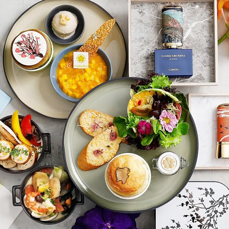 堪稱台北最奢華香氛聯名午茶！台北君悅酒店攜手FLORAÏKU跨界聯名合作，推出「品味綺麗幻影午茶之旅」搶攻網美IG搜尋榜。