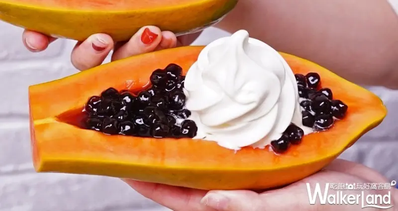 金帛手製「木瓜波霸鮮奶」 / WalkerLand窩客島整理提供 未經許可不可轉載