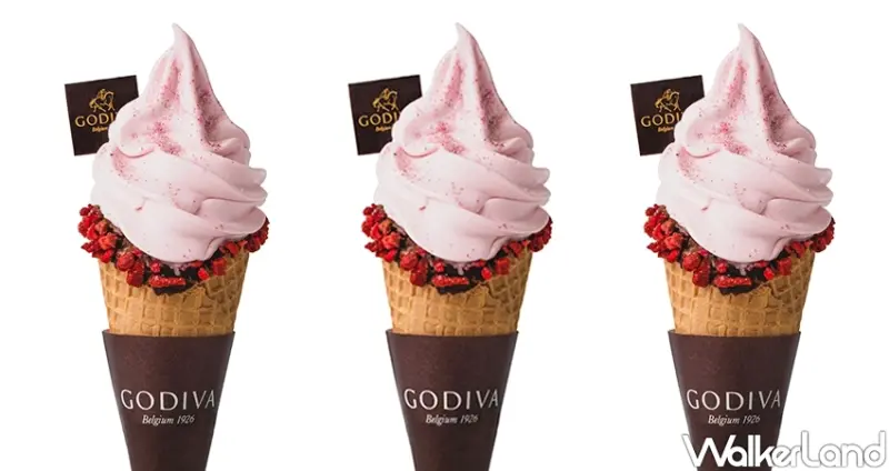 GODIVA「草莓巧克力霜淇淋」 / WalkerLand窩客島整理提供 未經許可不可轉載
