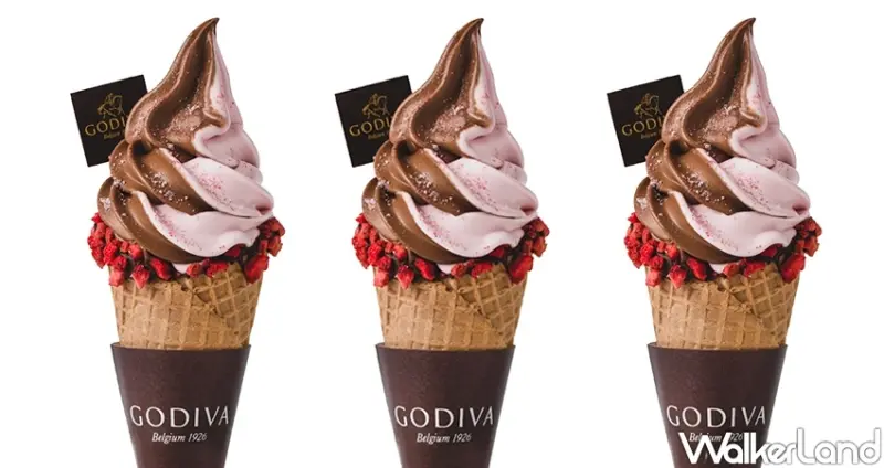GODIVA「草莓巧克力霜淇淋」 / WalkerLand窩客島整理提供 未經許可不可轉載