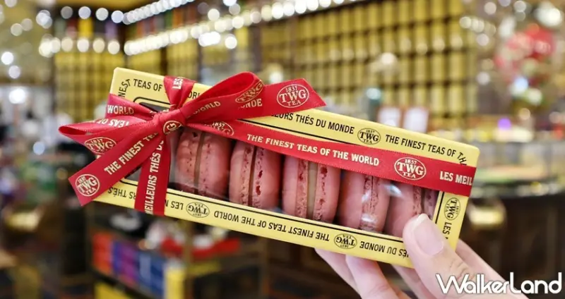 把女友寵成貴婦！TWG Tea推出粉嫩限定「戀人早餐茶佐白巧克力馬卡龍」，再加碼夢幻「榛果達克瓦茲」嗨翻甜點控女友。