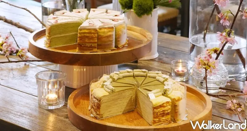 好樣VVG X 時飴千層蛋糕聯名「櫻花抹茶千層」 / WalkerLand窩客島整理提供 未經許可不可轉載