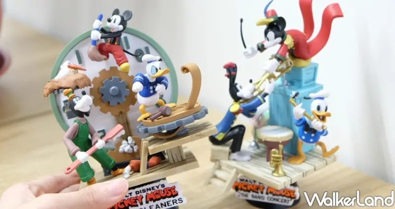 「米奇大鐘清潔員、米奇樂隊演奏會」公仔 / WalkerLand窩客島整理提供 未經許可不可轉載