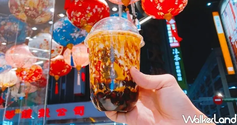 新竹城隍廟手搖飲「囍氣」綠豆沙 / WalkerLand窩客島整理提供 未經許可不可轉載