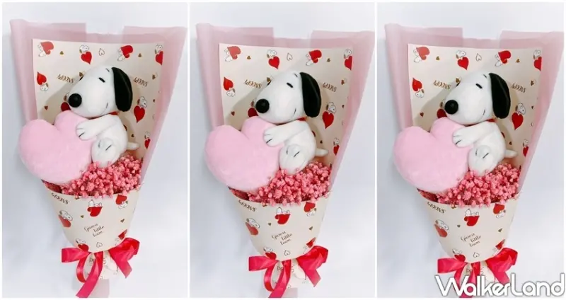 金沙巧克力「七夕史努比花束、史努比提袋」 / WalkerLand窩客島整理提供 未經許可不可轉載