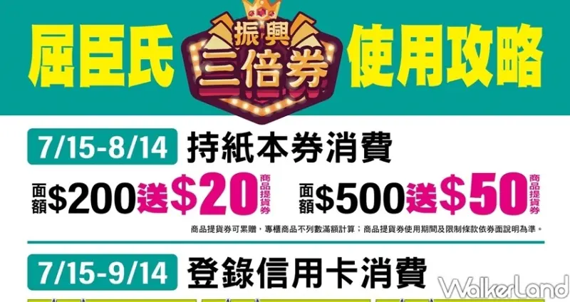 振興三倍券 百貨、量販店加碼優惠 / WalkerLand窩客島整理提供 未經許可不可轉載