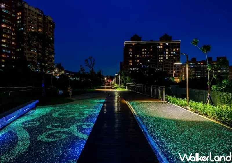 桃園人新景點「蓄光石星光步道」/ WalkerLand窩客島整理提供 未經許可不可轉載