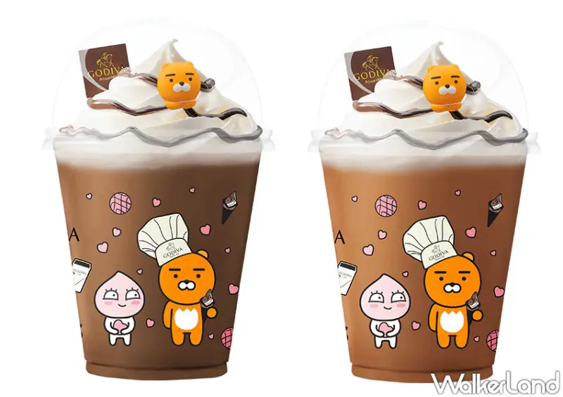 KAKAO FRIENDS、GODIVA萊恩巧克力霜淇淋 / WalkerLand窩客島整理提供 未經許可不可轉載