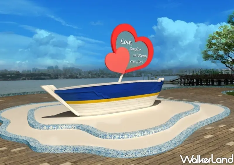 八里「心心相映廣場」/ WalkerLand窩客島整理提供 未經許可不可轉載