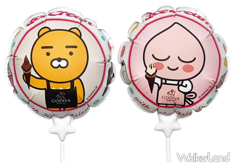 KAKAO FRIENDS、GODIVA萊恩巧克力霜淇淋 / WalkerLand窩客島整理提供 未經許可不可轉載