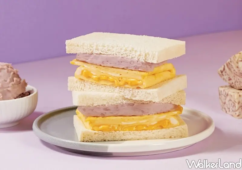 早安美芝城「芋泥三明治」 / WalkerLand窩客島整理提供 未經許可不可轉載