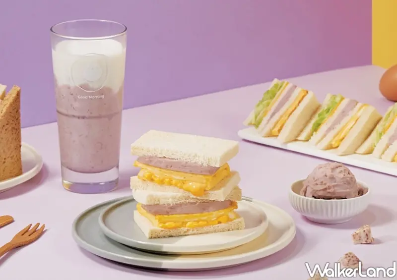 早安美芝城「芋泥三明治」 / WalkerLand窩客島整理提供 未經許可不可轉載