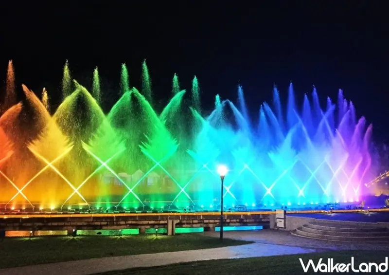 大溪慈湖夜間水舞秀 / WalkerLand窩客島整理提供 未經許可不可轉載