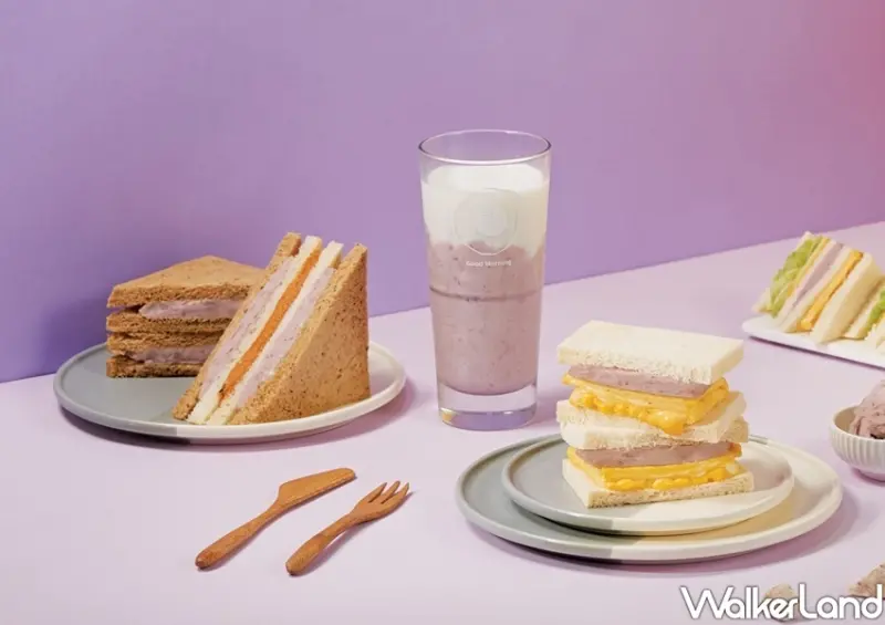 早安美芝城「芋泥三明治」 / WalkerLand窩客島整理提供 未經許可不可轉載