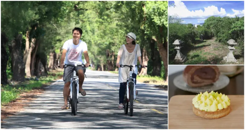 搭乘火車台東線，花蓮台東路段騎鐵馬在綠色隧道遊玩、逛書苑喝杯好茶、還能品嚐不少道地小吃體驗在地風情。