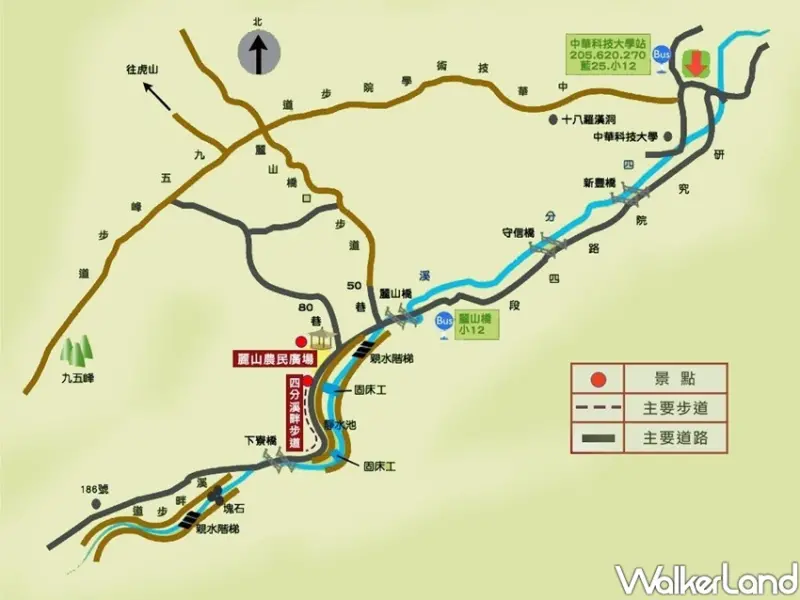 南港落羽松秘境「麗山農民廣場」 / WalkerLand窩客島整理提供 未經許可不可轉載
