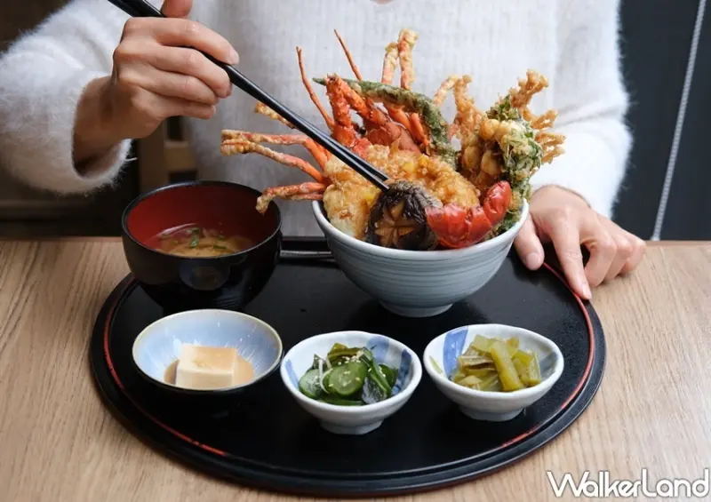 天吉屋「伊勢龍蝦天丼」御皇套餐/ WalkerLand窩客島整理提供 未經許可不可轉載