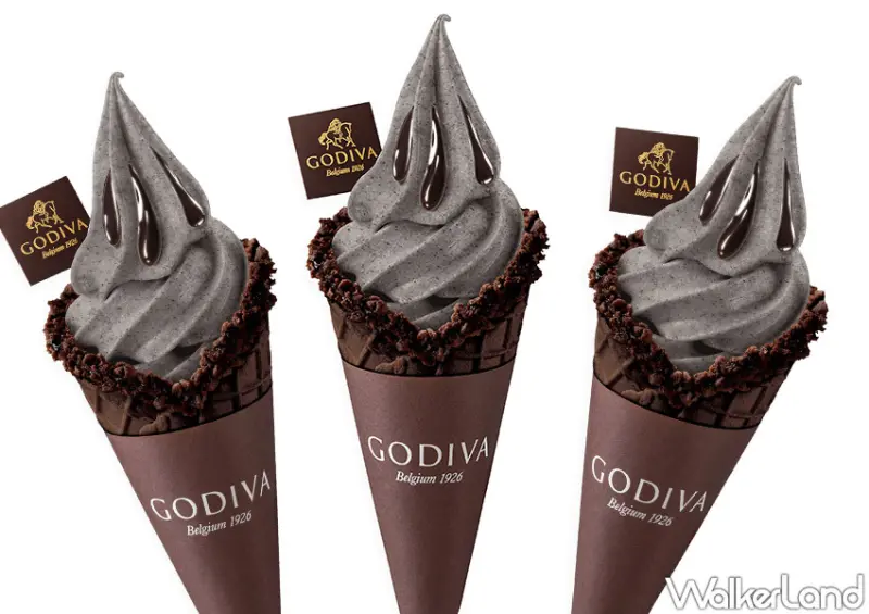 GODIVA黑芝麻黑巧克力霜淇淋 / WalkerLand窩客島整理提供 未經許可不可轉載