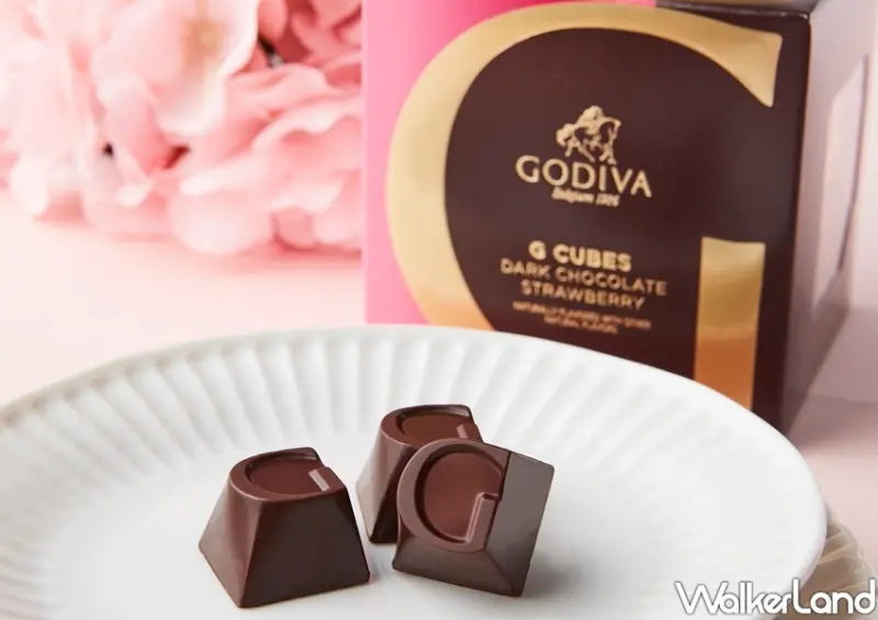 7-ELEVEN、GODIVA「G cube 草莓松露黑巧克力」/ WalkerLand窩客島整理提供 未經許可不可轉載