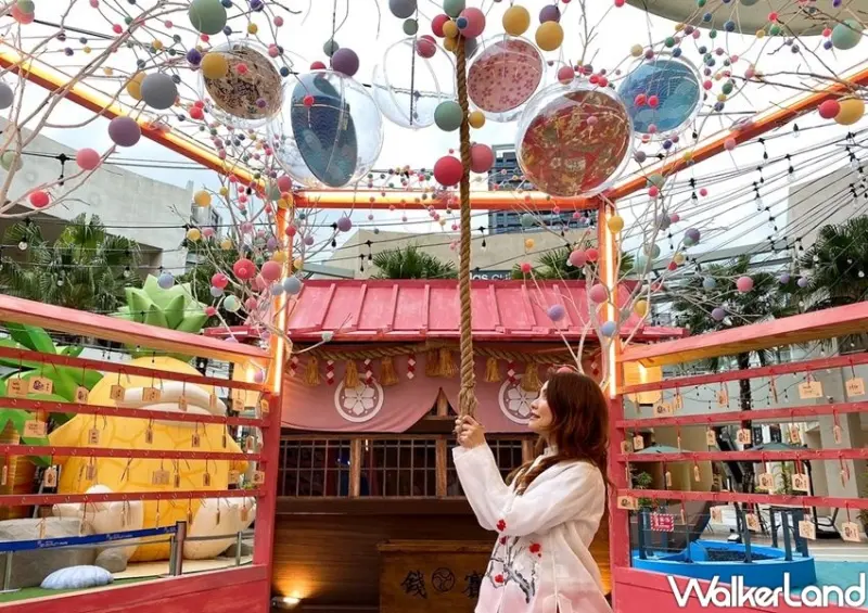 林口三井OUTLET「粉彩祈願神社」 / WalkerLand窩客島整理提供 未經許可不可轉載