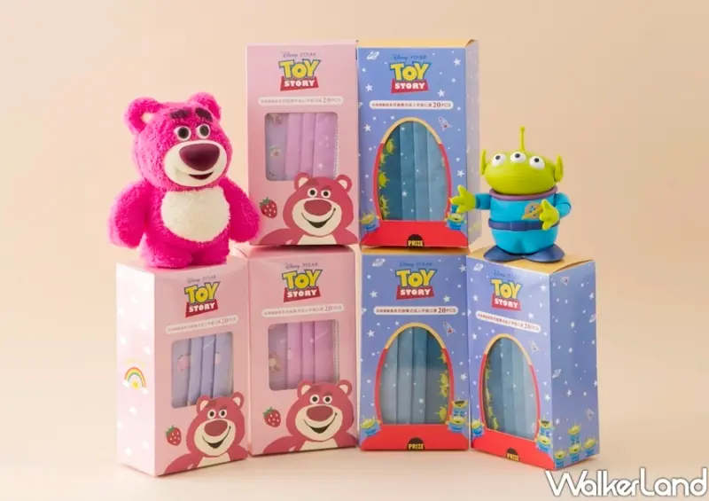 grace gift熊抱哥口罩、三眼怪口罩「Holic迪士尼玩總動員拋棄式成人平面口罩」 / WalkerLand窩客島整理提供 未經許可不可轉載