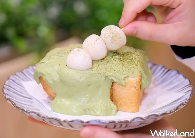 JAPAN RAIL CAFE「抹茶白玉厚切吐司」/ WalkerLand窩客島整理提供 未經許可不可轉載