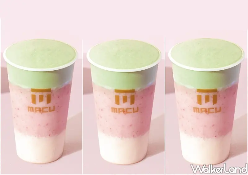 麻古茶坊「芝芝草莓果粒」、草莓手搖飲 / WalkerLand窩客島整理提供 未經許可不可轉載