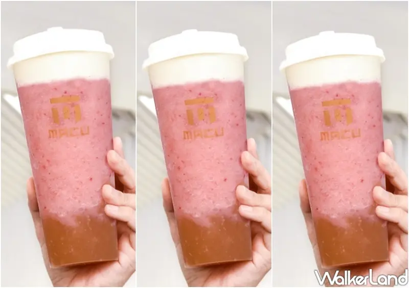 麻古茶坊「芝芝草莓果粒」、草莓手搖飲 / WalkerLand窩客島整理提供 未經許可不可轉載