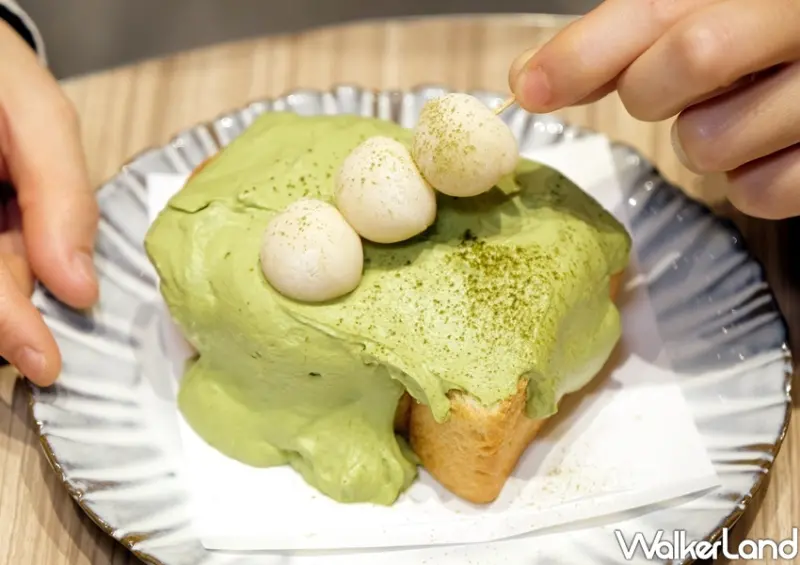 JAPAN RAIL CAFE「抹茶白玉厚切吐司」/ WalkerLand窩客島整理提供 未經許可不可轉載