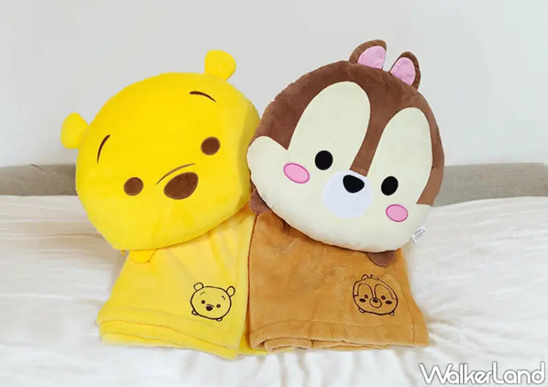 迪士尼維尼、奇奇TsumTsum抱枕毯 / WalkerLand窩客島整理提供 未經許可不可轉載