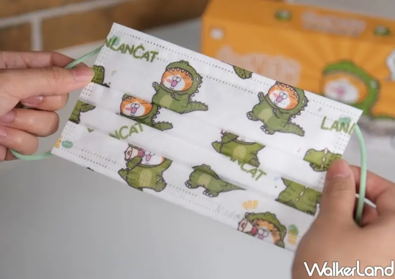 白爛貓「今日是恐龍」防護口罩 / WalkerLand窩客島整理提供 未經許可不可轉載