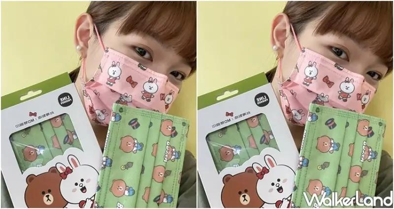 LINE FRIENDS系列「復古版成人醫療口罩」 / WalkerLand窩客島整理提供 未經許可不可轉載