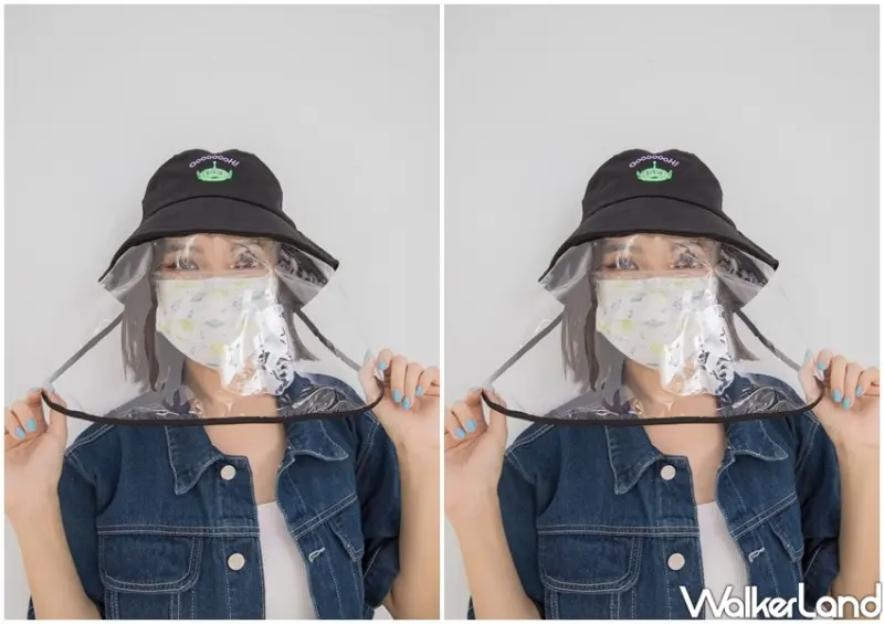 Grace Gift三眼怪防護罩漁夫帽、口罩 / WalkerLand窩客島整理提供 未經許可不可轉載