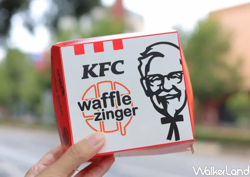 肯德基「比利時鬆餅咔啦雞腿堡」 / WalkerLand窩客島提供 未經許可，不得轉載