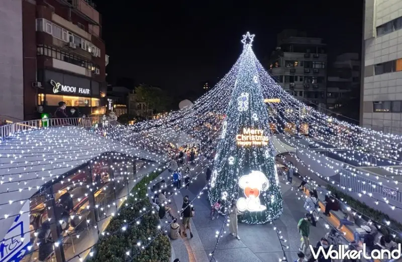 心中山線形公園「史努比耶誕樹」 / WalkerLand窩客島整理提供 未經許可不可轉載