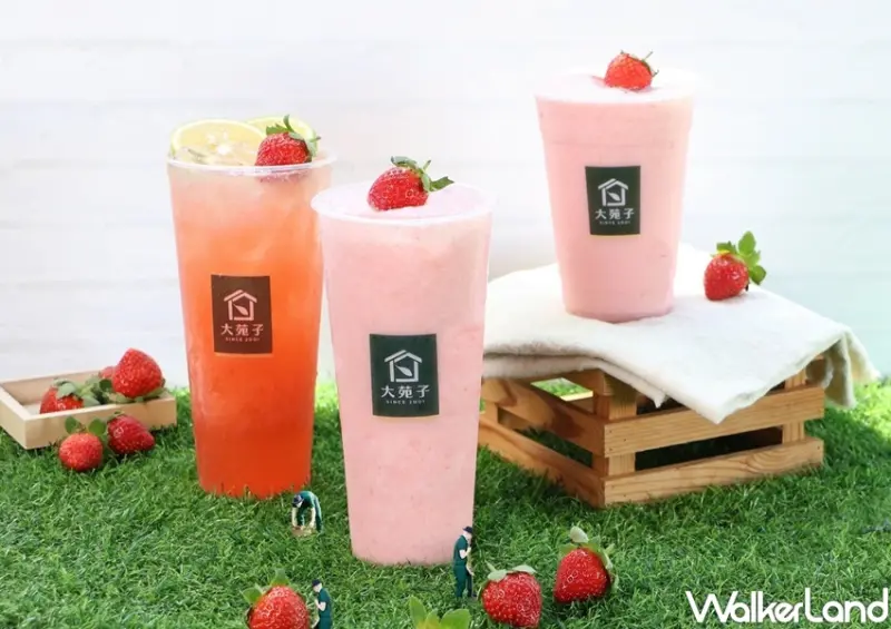 大苑子 草莓季系列飲品 / WalkerLand窩客島整理提供 未經許可，不得轉載