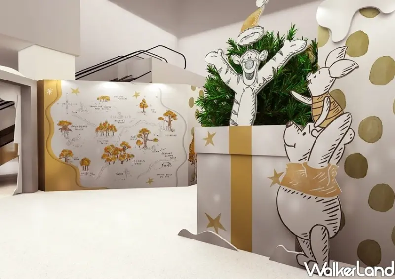 中和環球《走進小熊維尼的百畝森林》雪白聖誕主題快閃店 / WalkerLand窩客島整理提供 未經許可不可轉載