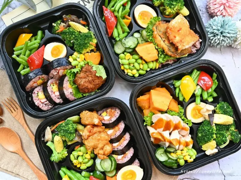 璽飯｜台中質感便當再一發，一個便當六種配菜，菜色豐富，搭配好吃韓式飯捲～