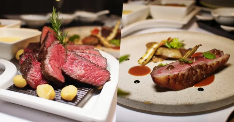 【 牛排 ．台北牛排】將台灣在地小農食材入菜的創意搭配頂級美國極黑牛排絕對是約會慶祝最好牛排選擇！地中海牛排館ｘ歐華酒店