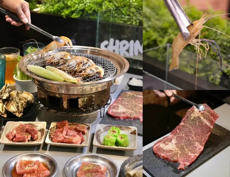 嘉義美食|「Yakiniku野赤燒肉」大啖現撈泰國蝦，多達70種海陸食材無限吃到飽 ! 肉依小姐吃什麼