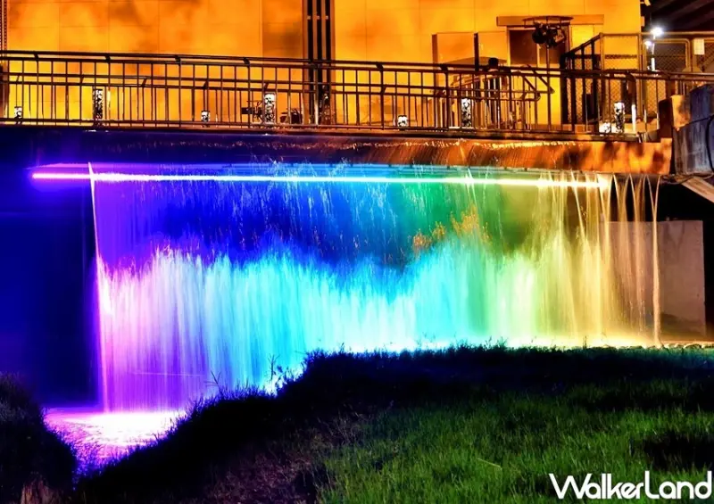 蘆洲新景點「鴨母港 彩虹瀑布」 / WalkerLand窩客島整理提供 未經許可不可轉載
