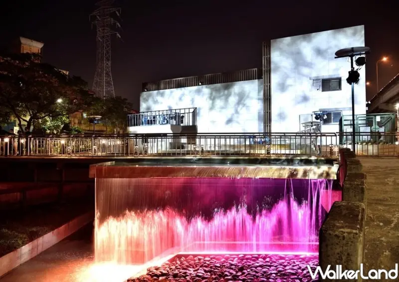 蘆洲新景點「鴨母港 彩虹瀑布」 / WalkerLand窩客島整理提供 未經許可不可轉載