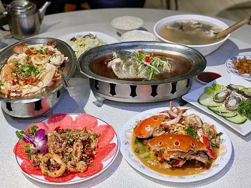 [野柳美食] 錦園漁夫料理 龍蝦 活魚二吃 九孔鮑 中卷 漁夫痛風餐只要$1980！萬里/野柳海鮮餐廳推薦 @蛋寶趴趴go