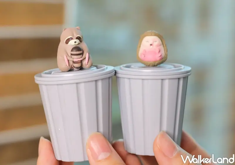 動物垃圾桶扭蛋 / WalkerLand窩客島提供 未經許可，不得轉載