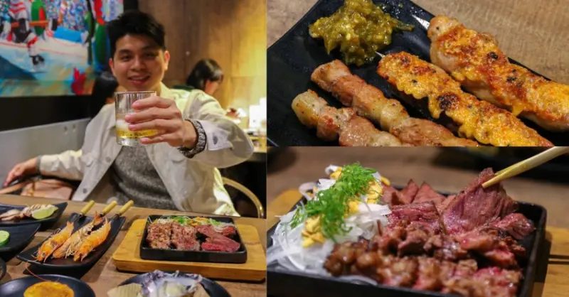 【松山區美食】憩爾炭火串燒居酒屋，歡聚小酌好地方，明太子雞串、剝皮辣椒五花串必吃！